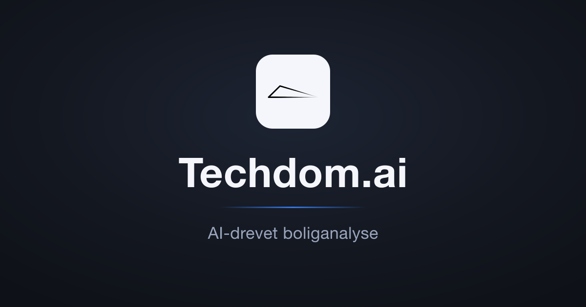 Techdom AI-drevet boliganalyse | Techdom.ai
